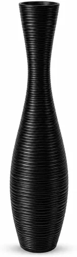 Vista 9 de Leewadee Florero decorativo alto para decoración de sala de estar, 20 ″, negro, resina