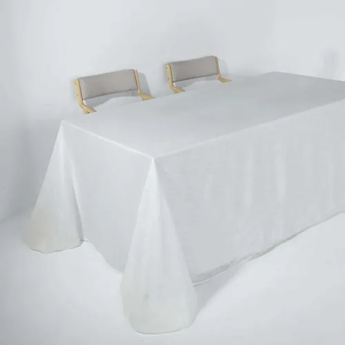 Vista 13 de Efavormart Mantel Redondo de Arpillera Sintética de Yute Natural de 90 Pulgadas - Cubierta de Mesa Rústica Boho Chic Estilo Granja para Navidad