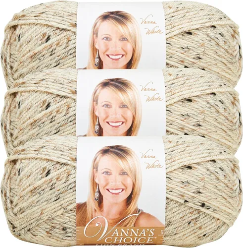 Vista 37 de Lion Brand Yarn (1 madeja) Hilo Vanna's Choice, mármol gris
