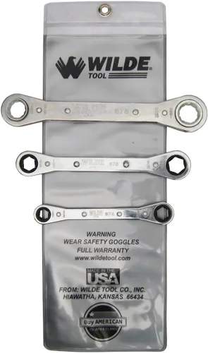Vista 4 de Wilde Tool Llave de caja de trinquete 990, cuadrada de 1/4 pulgadas x 3/16 pulgadas / hexagonal de 9/16 pulgadas x 1/2 pulgadas