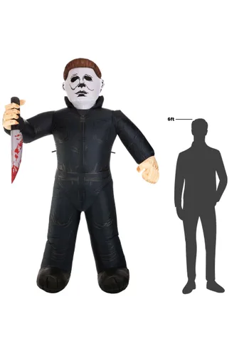 Vista 6 de Decoración Inflable de Halloween Michael Myers de 8 pies Multicolor
