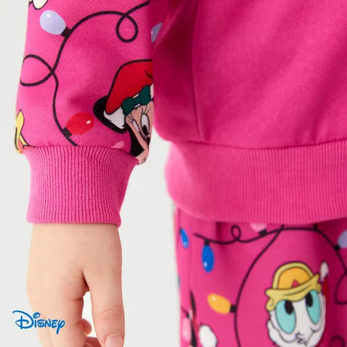 Vista 6 de Disney Mickey and Friends Outfits 2pcs Toddler Girl & Boy Long Sleeve Hoodie and Pants Set, 2-6 Years