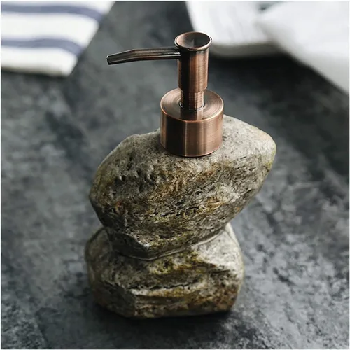 Vista 10 de Soap Dispenser Soap Dispenser Bottles Creative Ceramic Retro Stone Shampoo Soap Liquid Shower Gel Dispenser Soap Dispenser Lotion Bottle
