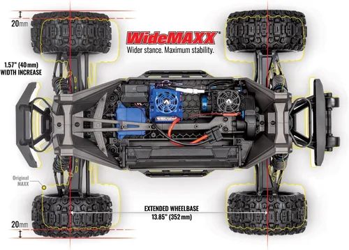 Vista 7 de Traxxas Maxx Extreme 4s Brushless 4X4 Monster Truck (verde)