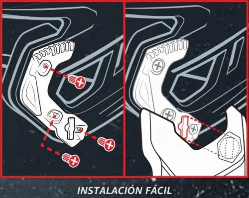 Vista 2 de Rawlings Protector facial de ajuste MACH Pieza de extensión ajustable Se adapta a cascos de la serie Mach Mate Opciones LHB y RHB Negro