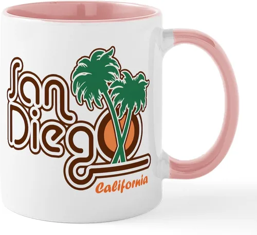 Vista 55 de CafePress Taza de café de cerámica de 11 oz (11.0 fl oz) de San Francisco Blanco - Taza San Francisco