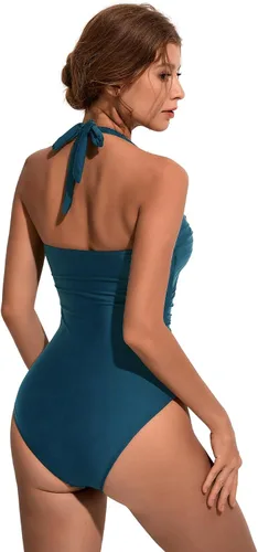 Vista 40 de SUUKSESS Traje de baño sexy de una pieza con volantes y control de abdomen para mujer