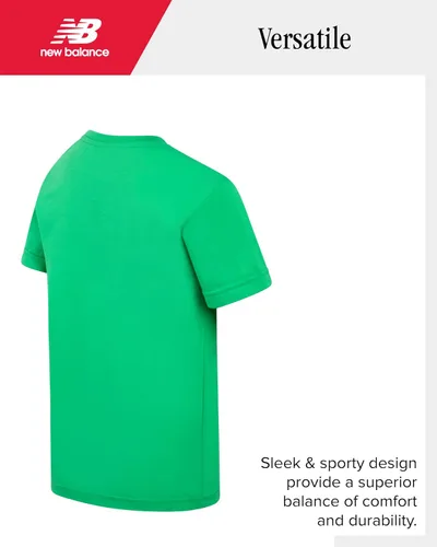 Vista 4 de New Balance Conjunto de pantalones cortos activos para niños, 2 piezas de camiseta de rendimiento atlético y pantalones cortos de gimnasio activo