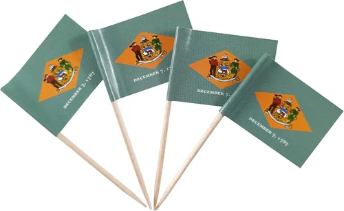 Vista 17 de JBCD Bandera de palillo de dientes de Arkansas Mini Banderas pequeñas para cupcakes de Arkansas, 100 piezas
