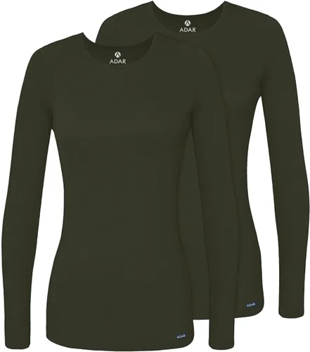Vista 41 de Adar Underscrubs - Camiseta de manga larga para mujer, 2 unidades Azul marino