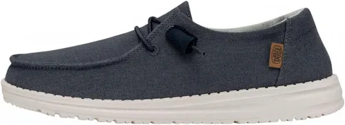 Vista 64 de Hey Dude Wendy Chambray - Zapatos para mujer, mocasines con cordones para mujer, cómodos y ligeros Aurora Blanco 2