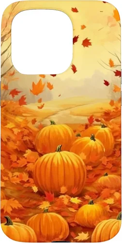 Vista 14 de Autumn Falling Leaves Pumpkin Spice Harvest Happy Autumn Case for iPhone 17