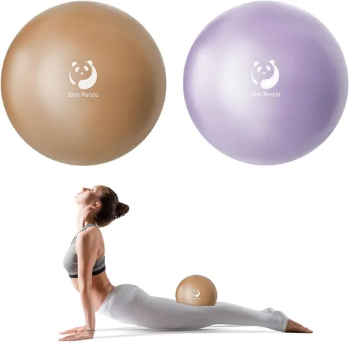 Vista 11 de Slim Panda Pelota de Pilates, Pelota de Ejercicio Pequeña de 9 Pulgadas, Mini Pelota de Yoga Antiestallido para Estabilidad, Entrenamiento, Barre