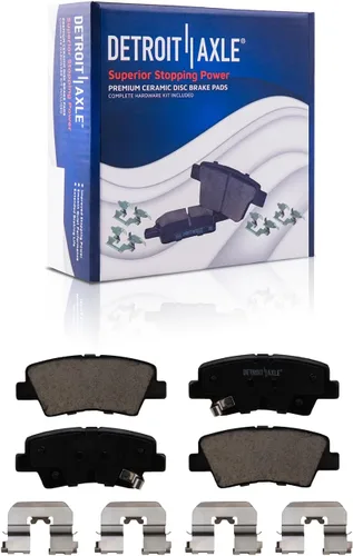 Vista 97 de Detroit Axle - Pastillas de freno traseras para Toyota Prius 2012-2015 Prius Plug-In 2017-2018 Corolla iM 2016 Sion iM 2011-2017 Lexus CT200h