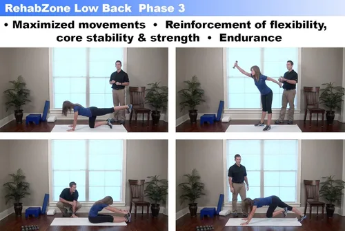 Vista 6 de Lower Back and Core Exercise Plan: programa de ejercicios para hacer en casa para el dolor de espalda baja, respaldo médico.