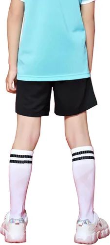 Vista 6 de 10 pares de calcetines de fútbol para niños, elásticos hasta la rodilla, calcetines coloridos de fútbol atlético para niños y niñas