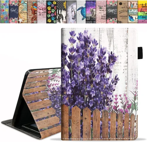 Vista 8 de Funda para tablet Fire HD 10/Fire HD 10 Plus de 10.1 pulgadas (11ª generación, lanzada en 2021) – Funda delgada de piel sintética con soporte