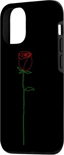 Vista 2 de Funda para iPhone 14 Simple con diseño de líneas rojas y verdes