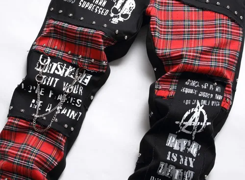 Vista 205 de Enrica Pantalones vaqueros estampados casuales para hombre
