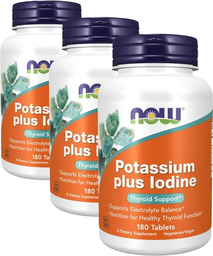 Vista 9 de NOW Foods Suplementos, Potasio más Yodo, Apoya el Equilibrio de Electrolitos*, Soporte de Tiroides*, 180 Tabletas