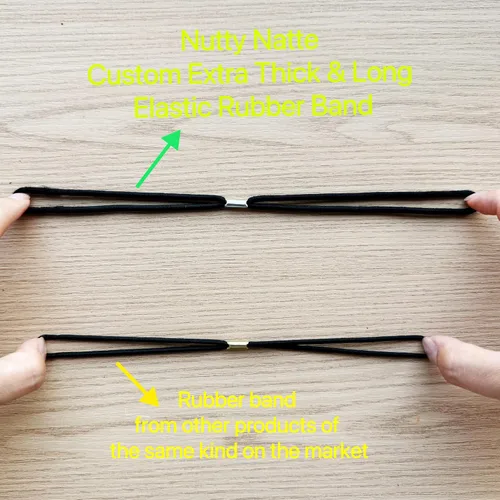 Vista 5 de 3 ligas para el cabello de madera para tallar en madera, soportes largos de goma elástica para cabello grueso y rizado (tallado profundo)