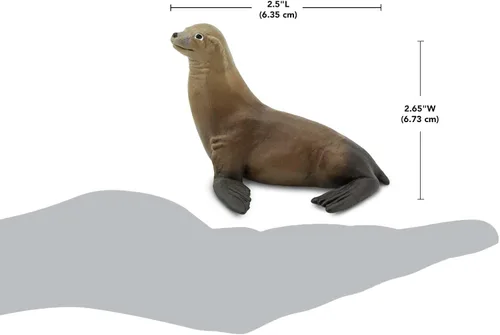 Vista 3 de Safari Ltd. Figura de león marino – Figura detallada de modelo de plástico de 3.1 pulgadas – Divertido juguete educativo para niños, niñas y niños a