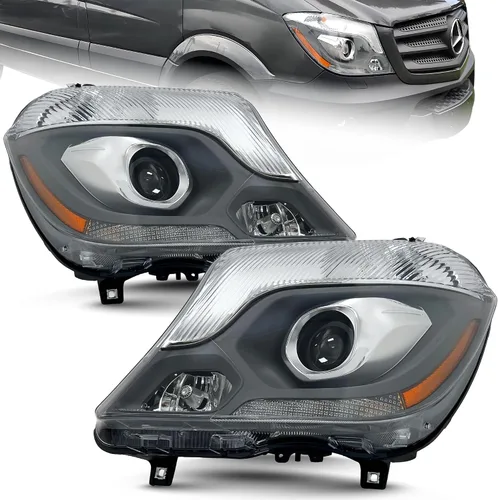 Vista 10 de Conjunto de faros de repuesto para Mercedes Sprinter 2014 2015 2016 2017 2018, proyector HID de lado izquierdo/conductor Xenon