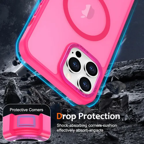 Vista 385 de Anuck - Funda magnética para iPhone 11 compatible con MagSafe, carcasa trasera mate translúcida dura, borde de TPU, delgada, resistente a impactos