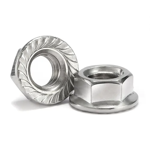 Vista 9 de Tuercas hexagonales de brida dentada M5 x 0.031 in, 50 piezas de acero inoxidable 304 18-8, rosca completa, accionamiento hexagonal, acabado Negro