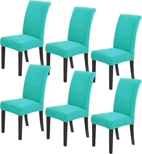 Vista 66 de Juego de 2 fundas para sillas de comedor, fundas elásticas para sillas de comedor, fundas para sillas de cocina de jacquard texturizadas, decoración