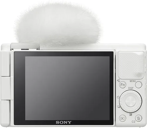 Vista 3 de Sony Cámara digital ZV-1 (blanco) (DCZV1/W) + tarjeta de memoria de 64 GB + lector de tarjetas + bolsa suave de lujo + trípode flexible + cartera