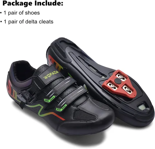 Vista 2 de Zapatos de ciclismo unisex compatibles con pelaton Bike Road Bike Bike Zapatos de ciclismo Peleton para hombre, para montar en interiores, zapatos