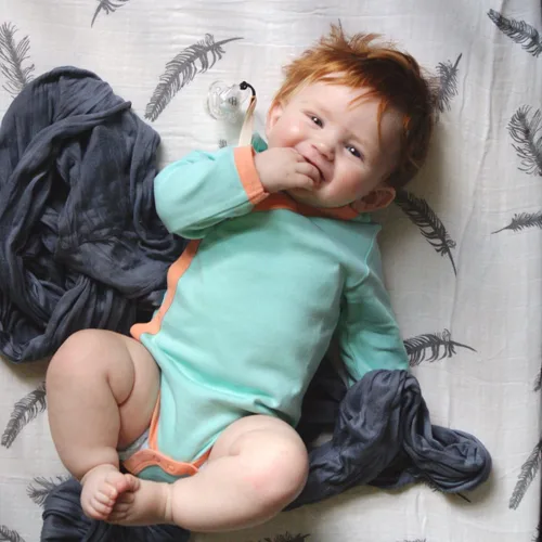Vista 2 de Babysoy Kimono de algodón orgánico de manga larga Onesie Bodysuit