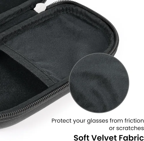 Vista 3 de WOMACO Estuche doble para lentes, funda rígida para lentes de 2 París, organizador portátil de viaje doble para lentes de sol para mujeres y hombres