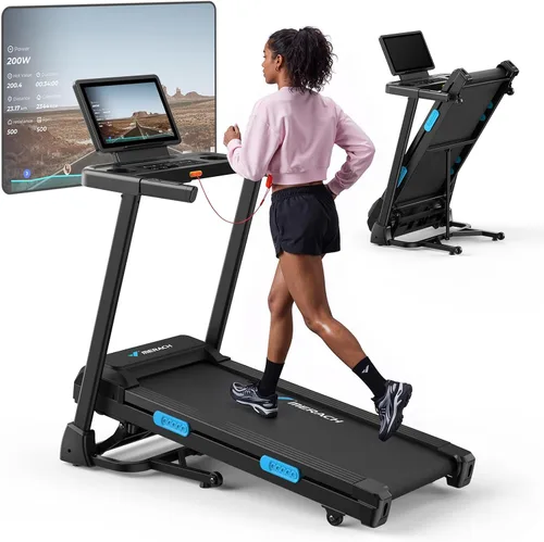 Vista 13 de MERACH T12 Foldable Treadmill for Home, 300 LBS Capacity, Wide Running Belt