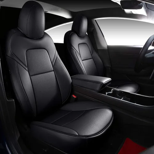 Vista 15 de Funda INCH EMPIRE para asiento de coche, ajuste personalizado para Tesla Model 3, protector de cojín de asiento de cuero sintético para 2017 2018