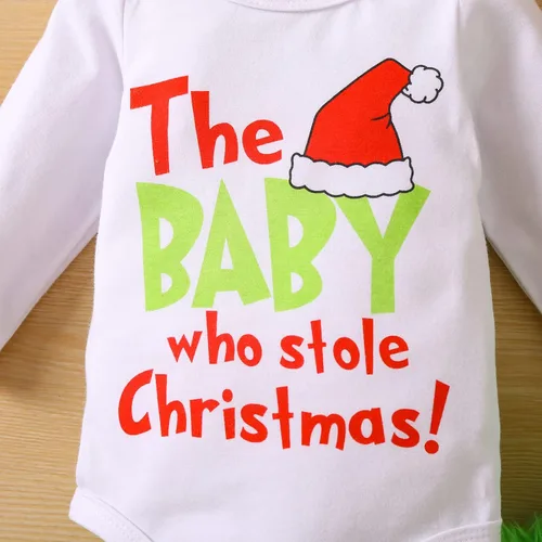 Vista 4 de Zempertoopa Disfraz de bebé niño niña El bebé que robó trajes de Navidad, fiesta de cosplay de Navidad, pantalones de piel verde, conjunto de falda