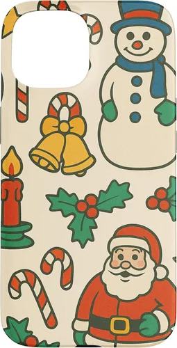 Vista 6 de Patrón retro de los años 90, decoración nostálgica de vacaciones para iPhone 16