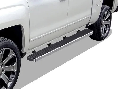 Vista 10 de APS IBOARD - Estribo para camioneta de 4 puertas de tamaño completo para Chevy/Gmc Silverado/Sierra Crew Cab Aluminio negro