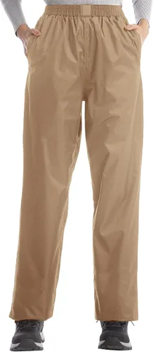 Vista 12 de iCreek Pantalones de lluvia para mujer, impermeables, transpirables Verde militar