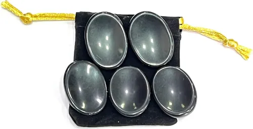 Vista 6 de WholesaleGemShop-GEMSCITE - Hermosas 30 piezas de piedras de preocupación para el pulgar con cristales curativos de cristal Reiki, piedra de palma