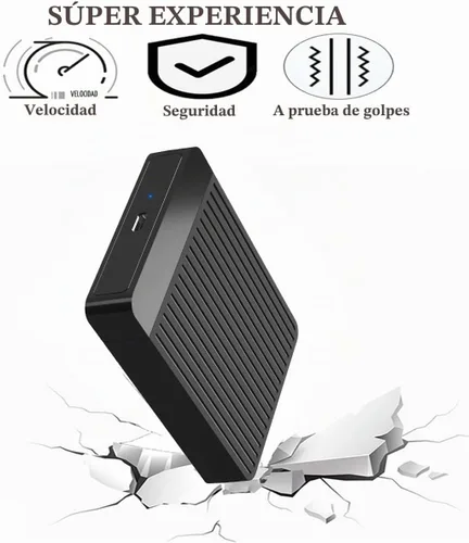 Vista 6 de Disco duro externo portátil ultradelgado de 120 GB, USB 3.1 tipo C, HDD, para PC, Mac, portátil, PS4, Xbox One