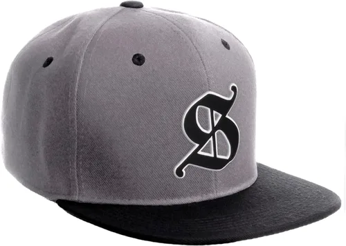 Vista 1054 de Daxton Gorra clásica con visera de billete plano con letras del alfabeto inglés antiguo de la A a la Z