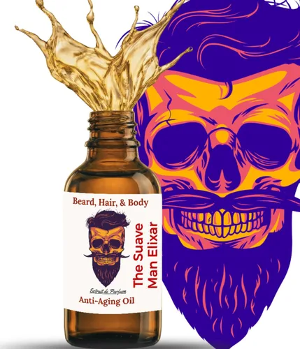 Vista 12 de Aceite de barba antienvejecimiento para hombres, aromas inspirados en el diseñador de primera calidad, 11 aceites naturales, retinol vegetal, aceite