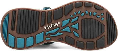 Vista 6 de Taos Calzado Super Side Sandalia para mujer verde azulado (Teal Emboss)