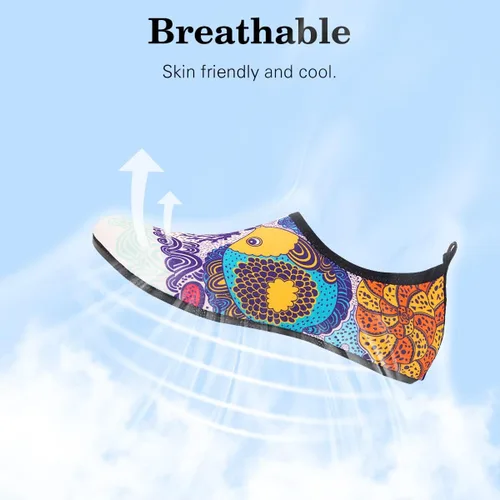 Vista 2 de Calcetines acuáticos, zapatos de agua para playa, calcetines de yoga descalzos de secado rápido para surf y natación para mujeres y hombres