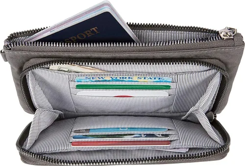 Vista 2 de Travelon Cartera de embrague de teléfono con bloqueo RFID para mujer Cartera de embrague para teléfono con bloqueo RFID