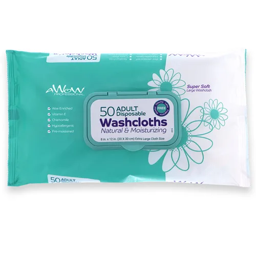 Vista 4 de Toallitas para adultos, 200 toallitas de cuerpo grande para incontinencia, toallitas de baño sin enjuague para hombres y mujeres, sin perfume