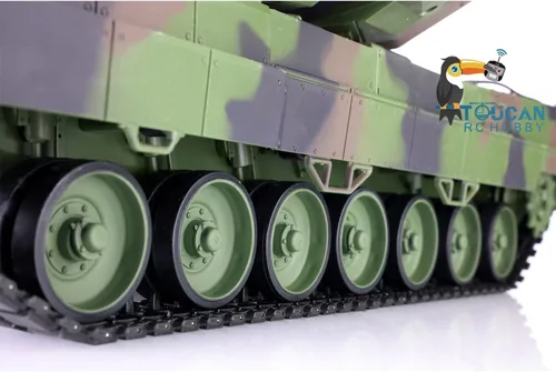 Vista 8 de Heng Long Toucan RC Hobby 2.4Ghz 1/16 Escala Plástico Leopard2 A6 RC Tanque