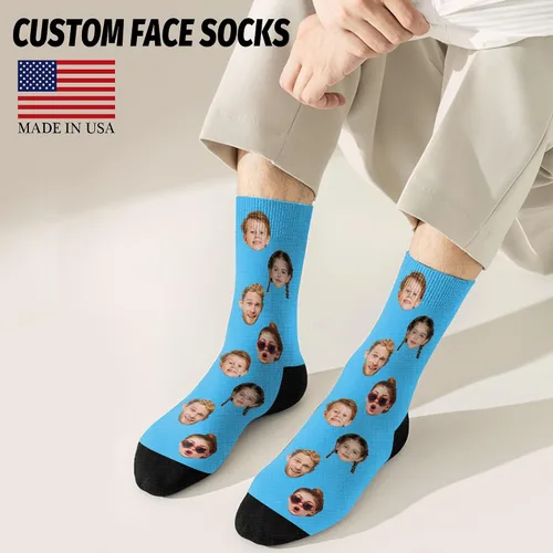 Vista 6 de Artsadd Calcetines personalizados Divertidos calcetines personalizados con imagen Regalos para hombres, papá, Día del Padre, cumpleaños